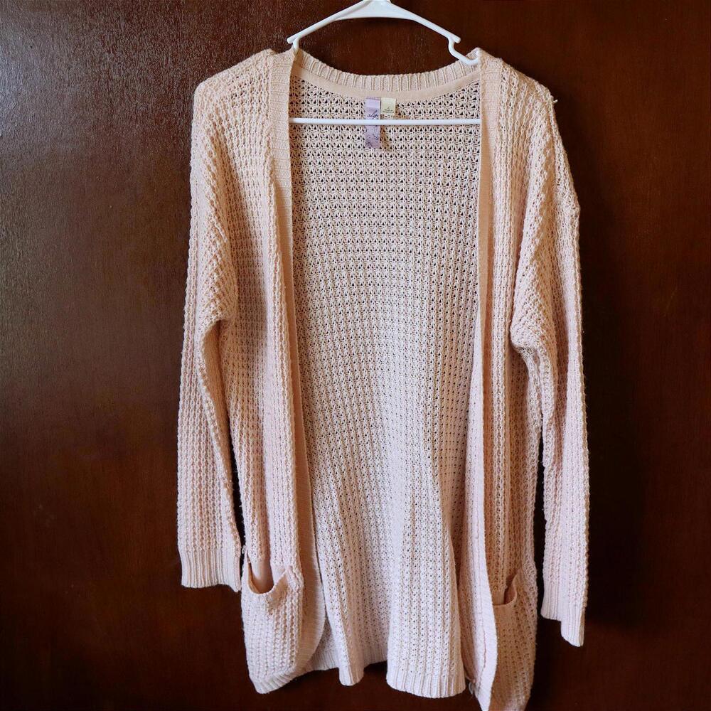 Large Baby Pink Crochet Cardigan Cover Up‎ Alya brand